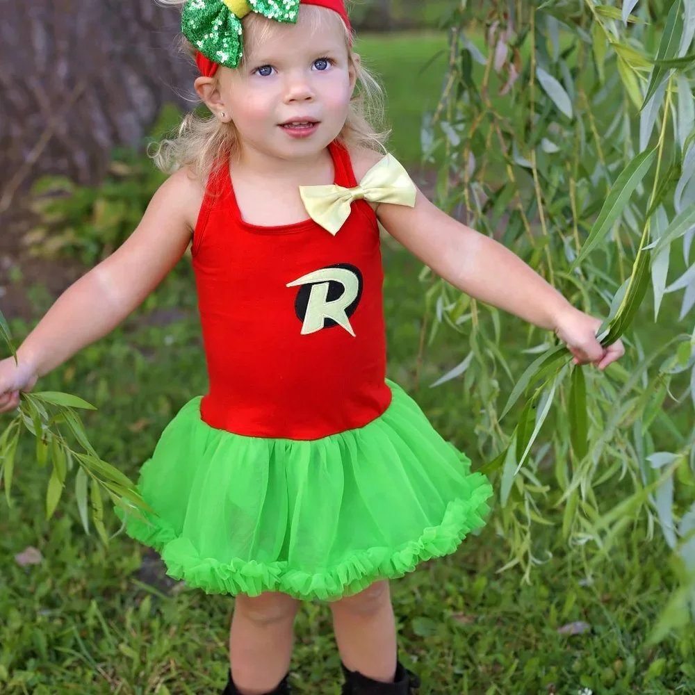 Robin Superhero Toddler Girl Halloween Costume